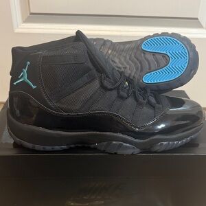 Size 12 Air Jordan 11 Black with Gamma Blue Highlights